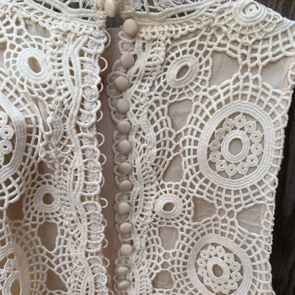 Free People off white lace sleeveless dress - Picture 4 of 9